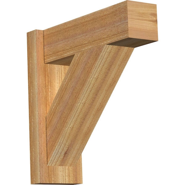 Ekena Millwork Traditional Block Rough Sawn Outlooker, Western Red Cedar, 6"W x 18"D x 18"H OUT06X18X18TRA05RWR - main